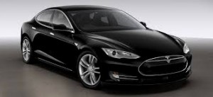 черный электромобиль Tesla model S 70D