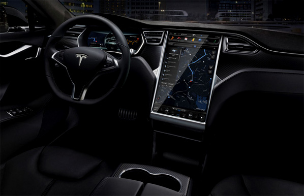 интерьер автомобиля Tesla